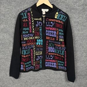 Coldwater Creek Vintage Sz Medium Holiday Christmas Sweater Cardigan Grandmacore